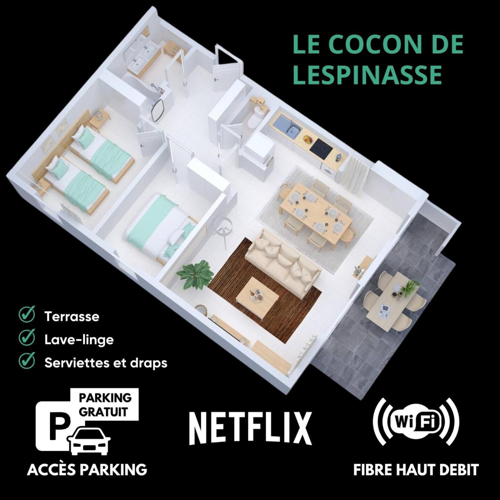 דירות Le Cocon De Lespinasse - Parking - Checkin Autonome מראה חיצוני תמונה